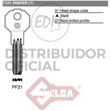 LLAVE LATON PF21 PREFER