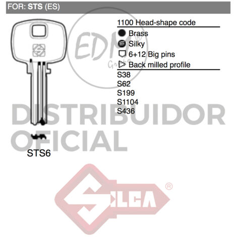 LLAVE LATON STS6 STS