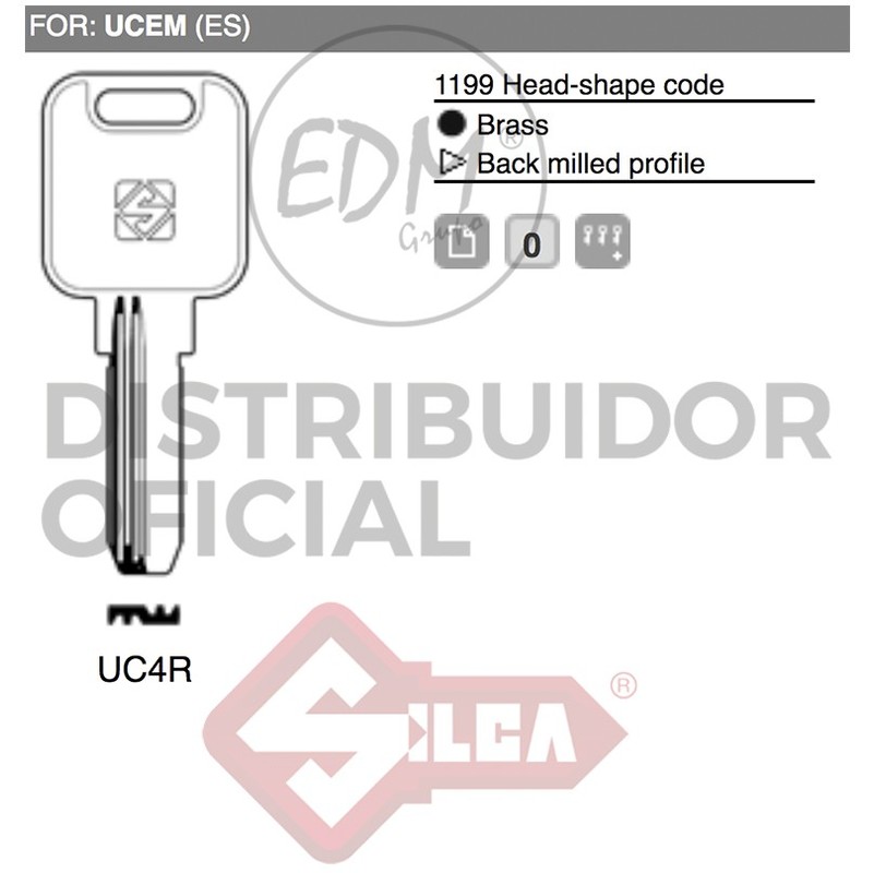 

Llave Laton Uc4R Ucem - NEOFERR..