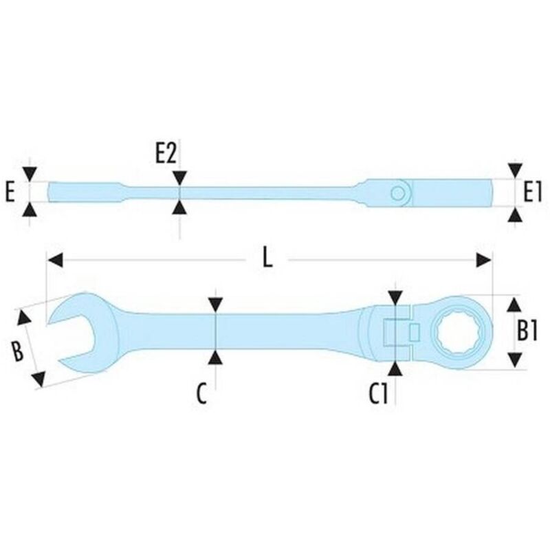 

FACOM 467F.18 - Llave mixta con trinquete flex 18 mm