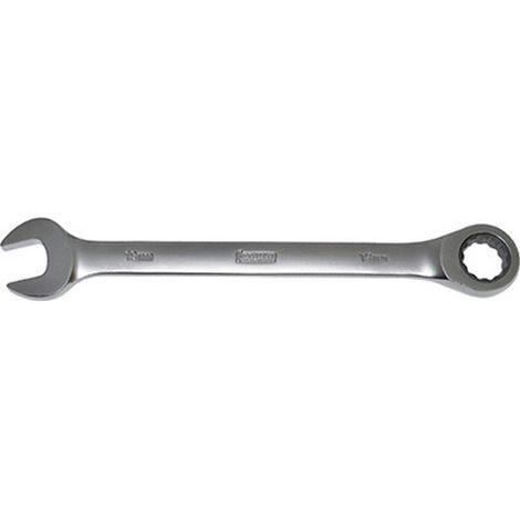 Llave mixto con trinquete, cabeza con trinquete recta, lado e/planos : 17 mm, Largo 233 mm