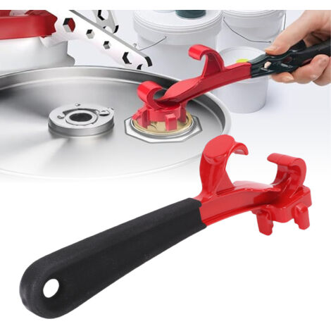 Llave multifunción Bacott 3 en 1 para abrir y cerrar bidones de metal/plástico – mango antideslizante