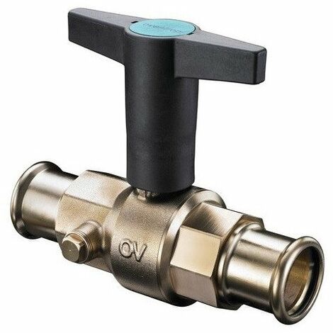 Llave OPTIBAL, DN15, BRONCE, con DRENAJE, PARA CRIMPAR 15mm