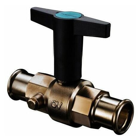 Llave OPTIBAL, DN25, BRONCE, con DRENAJE, PARA CRIMPAR 28mm