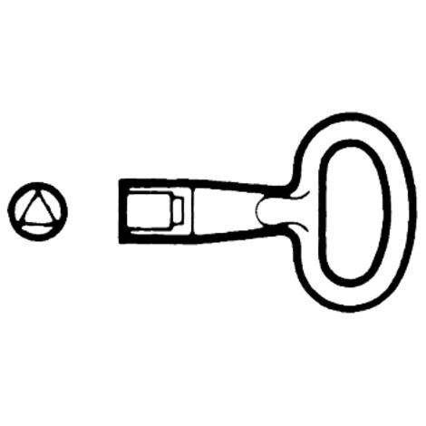 Llave p/cierre triangulo 8mm