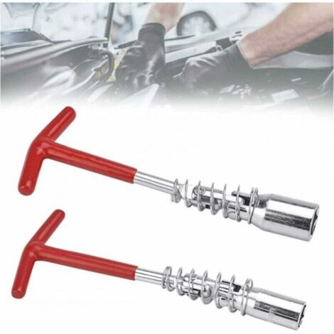 Llave para bujías de 2 piezas de 16 mm y 21 mm, llave para bujías de motocicleta, llave para bujías de automóvil, llave para bujías de cortadora de césped, tapa de bujía para bujías de motor