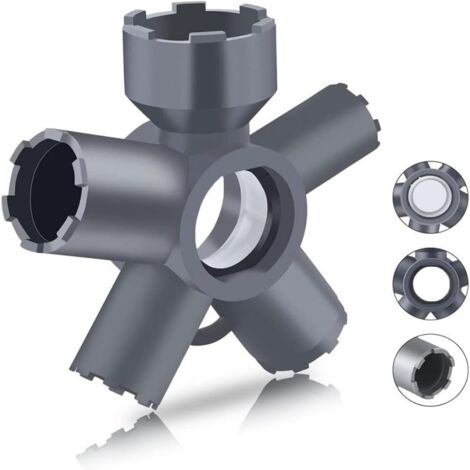 Llave para grifos 10 en 1 – Espuma antideslizante – Herramienta desmontaje – Para fontanería – Accesorio bricolaje práctico