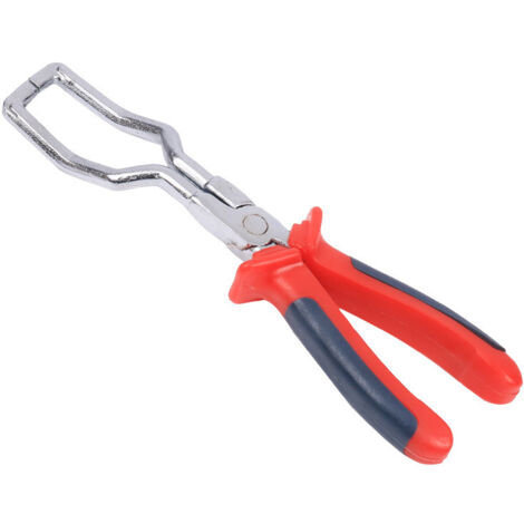 Llave para tubo de combustible, llave para tubo de suministro de combustible de automóvil, herramienta de extracción de llave para tubo de combustible de gasolina (roja y plateada)