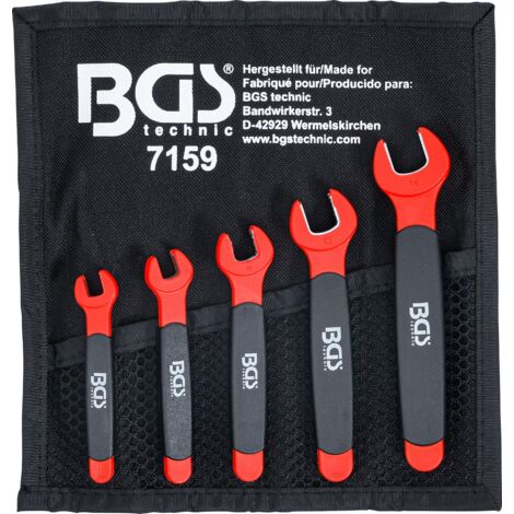 Llave plana de una boca VDE  7 - 14 mm  5 piezas
