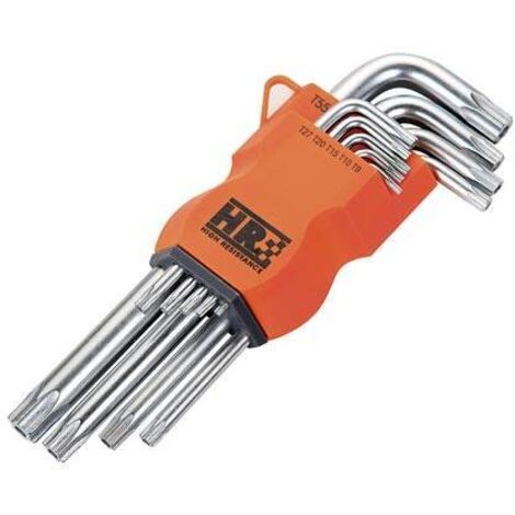 LLAVE TORX INVIOLABLE LARGA JUEGO 9 PZ
