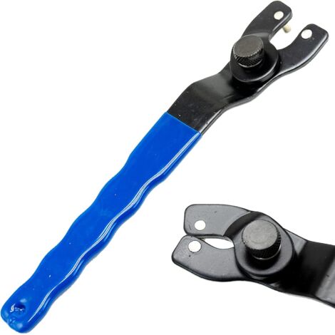 Llave universal ajustable para amoladora angular con casquillo hexagonal, fácil de instalar.