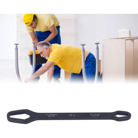 Llave universal de doble función de 8 a 22 mm con autoajuste, de alta resistencia, fabricada en acero 45 robusto.