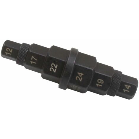 Llave Util para desmontar el eje de rueda de moto Allen de 12, 14, 17, 19, 22 y 24 mm