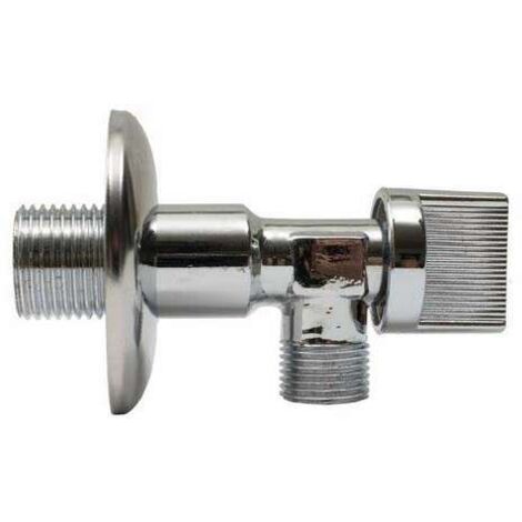 Llave valvula escuadra con plafon 1/2 x3/8 401 cis