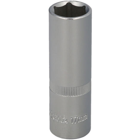 Llave Vaso 1/2" Hexagonal Larga 17 mm. Perfil de 6 caras