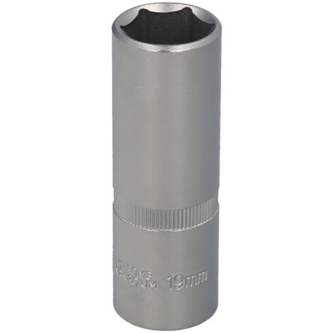 Llave Vaso 1/2" Hexagonal Larga 19 mm.