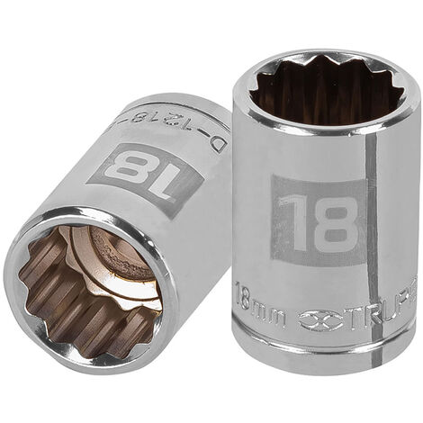 Llave vaso bihexagonal, cuadro 1/2 - 18 mm