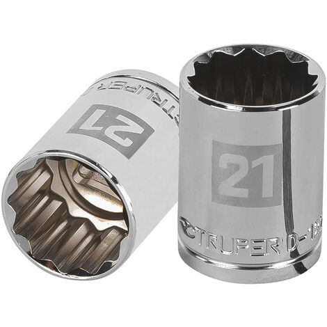 Llave vaso bihexagonal, cuadro 1/2" - 21 mm