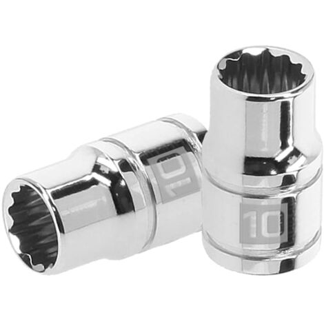 Llave vaso bihexagonal, cuadro 3/8" - 10 mm