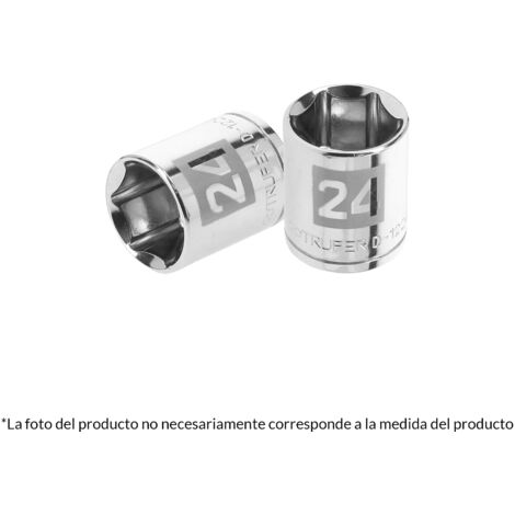 Llave vaso hexagonal, cuadro 1/2" - 25 mm