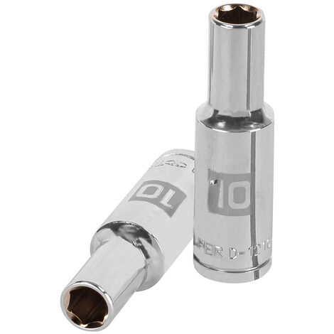 Llave vaso hexagonal larga, cuadro 1/2" - 10 mm