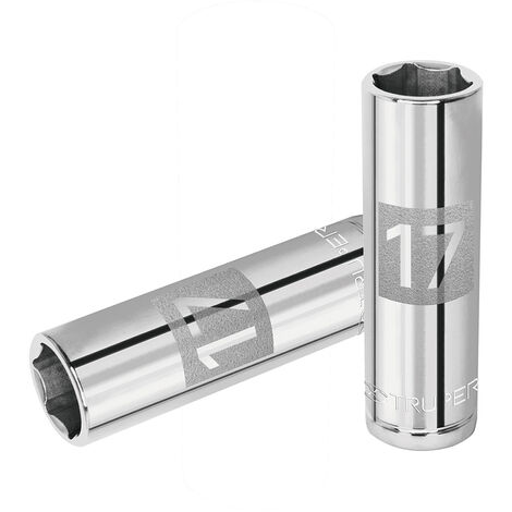 Llave vaso hexagonal larga, cuadro 1/2" - 17 mm