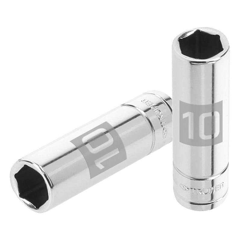 

Llave vaso hexagonal, larga, cuadro 1/4' de 10mm
