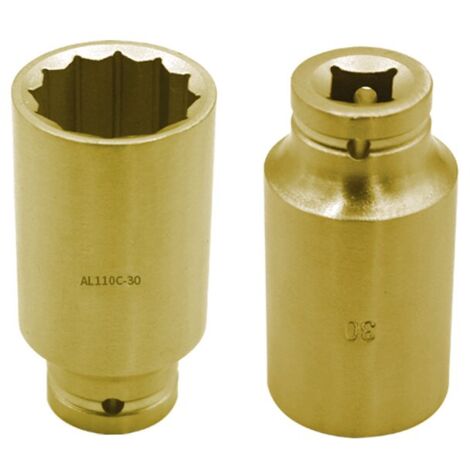 Llave Vaso  impacto larga 1/2" 8mm cu-be ALYCO