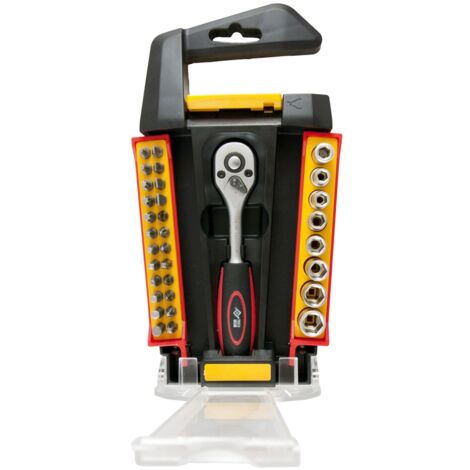 LLAVE VASO JGO 33 PZ +CARRACA - 1/4''
