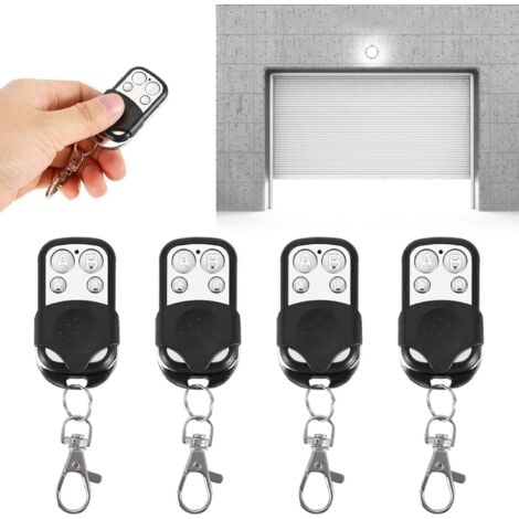 FITAGS Llavero de control remoto, 4 piezas de clonación universal llavero de control remoto inalámbrico para puerta de garaje de coche 433 MHz