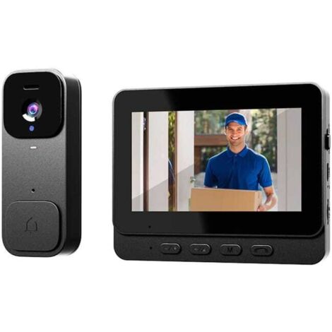 Llavero inalámbrico Linkcarol con video HD 1080p y pantalla de 4,3 pulgadas, cámara de vigilancia, visión nocturna y captura automática.