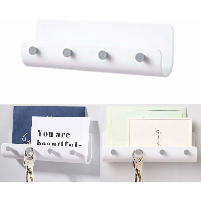 

Abcrital - Llavero Llavero Llavero Barra de gancho Soporte de pared Merluza blanca