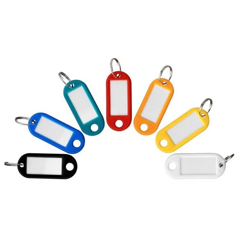 Blíster 7 Llaveros Portaetiquetas para Llaves