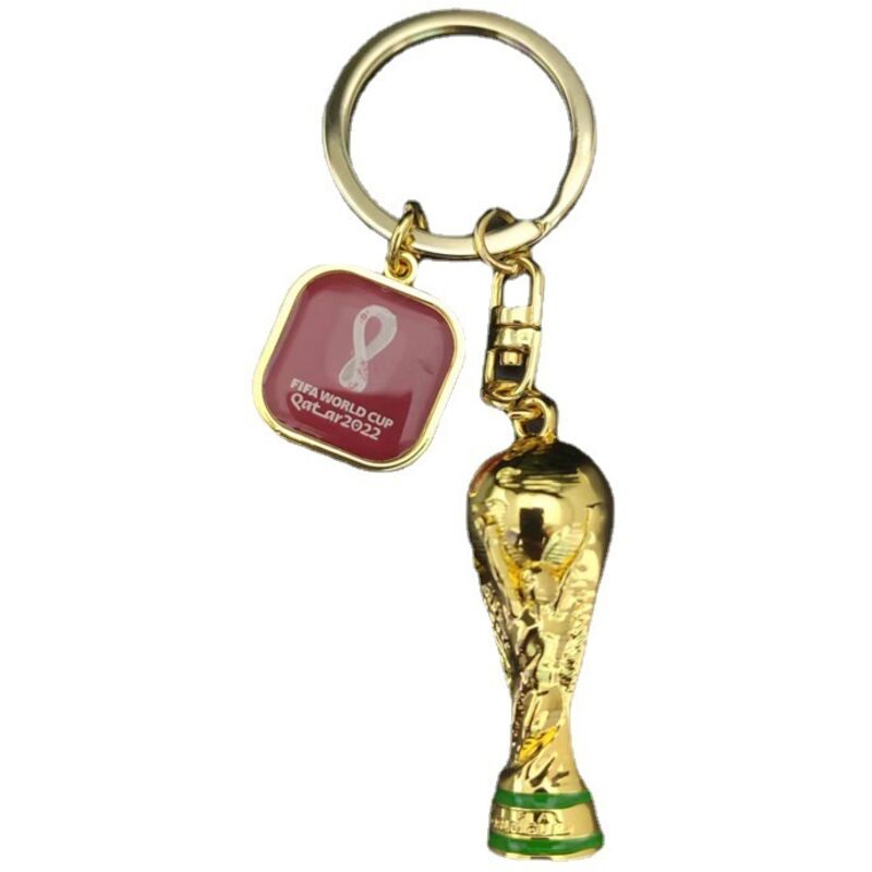 Llavero Trofeo 3D de la Copa Mundial de la FIFA 2022, Llavero de la Copa Hércules de Qatar, Regalo para fanáticos del fútbol, Emblema y Mascota de la