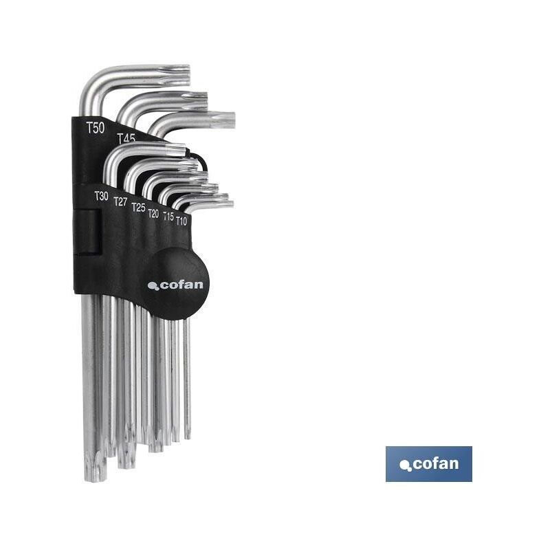 

Jgo 9 llaves acodadas torx t-10 - t-50