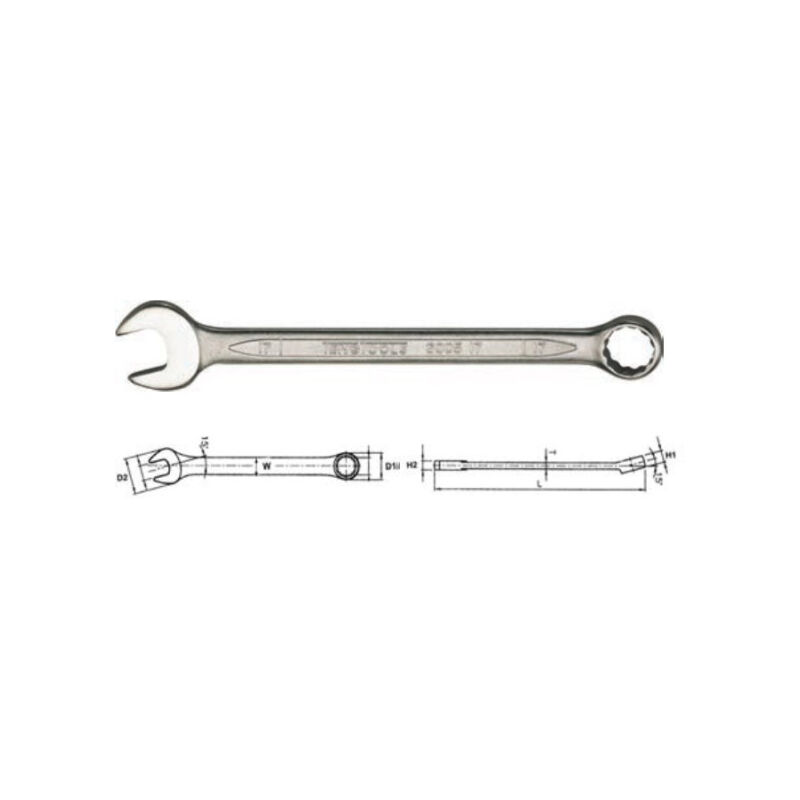 

Teng Tools - Llaves combinadas 72670052 | Tamaño 70 mm D1 108.0 mm D2 102.0 mm L 680 mm
