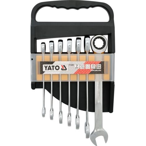 Llaves combinadas de trinquete 10-19 mm, juego de 7 YT-0208 YATO