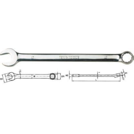 Llaves combinadas poligonales 116490103                 Tamaño 11 mm D1 16.7 mm D2 23.1 mm L 188 mm