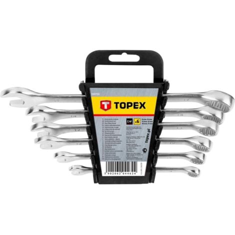 Llaves combinadas Topex 8-17 mm - Juego de 6 - Para trabajos de precisión