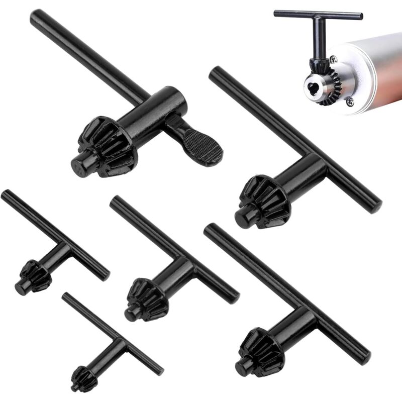 Llaves de mandril universales de 6 piezas, llaves de mandril para taladros eléctricos, herramienta de sujeción, taladro eléctrico