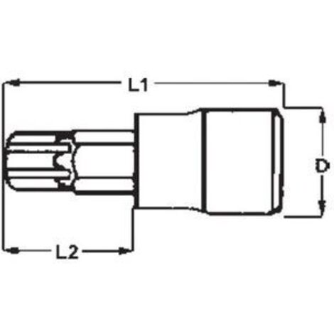 Llaves de vaso con puntas con puntas TX 3/8" TX15 TENGTOOLS