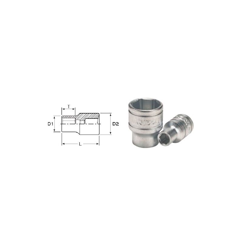 

Llaves de vaso hexagonales 1/4" 12 mm TENGTOOLS