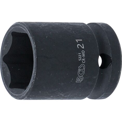 Llaves de vaso impacto hexagonal  entrada 12,5 mm (1/2")  21 mm