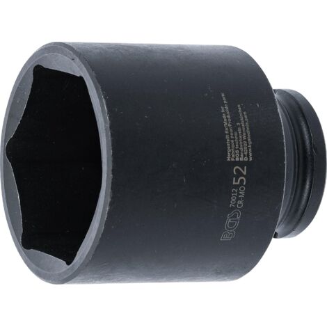 Llaves de vaso impacto hexagonal  entrada 12,5 mm (1/2")  52 mm
