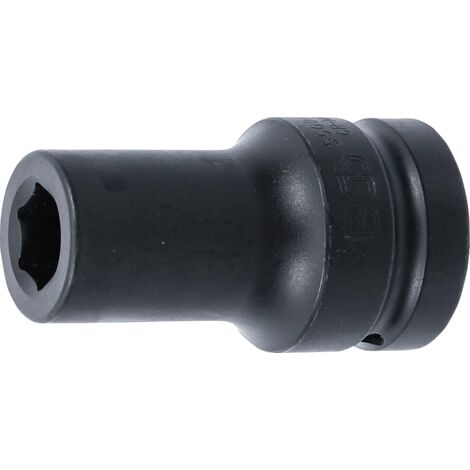 Llaves de vaso impacto hexagonal, largo  entrada 25 mm (1")  19 mm
