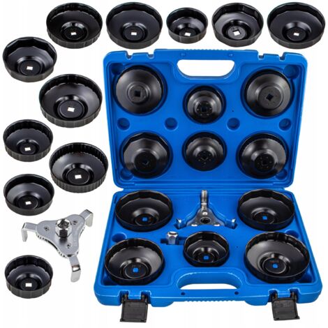 Llaves de vaso y cabezas para filtros de aceite 13 piezas m谩s llave de garra 63mm-102mm