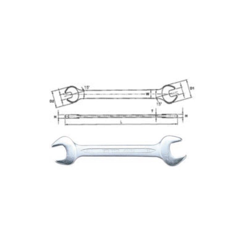 

Llaves fijas 101700102 | Tamaño 12x13 mm D1 31.2 mm D2 29.2 mm L 172 mm