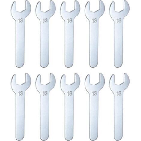 Llaves fijas galvanizadas delgadas en forma de U – Paquete de 10 (13 × 87 × 2 mm), ideales para reparaciones de automóviles y montaje de muebles.