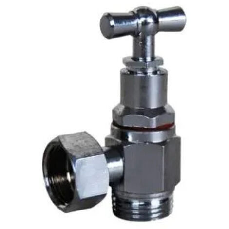Llaves para depósito de WC - Soporte cromado - Macho Hembra 12x17