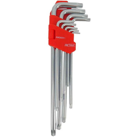 LLAVES TORX AWTOOLS LÍNEA NEGRA MUY LARGAS 9 uds